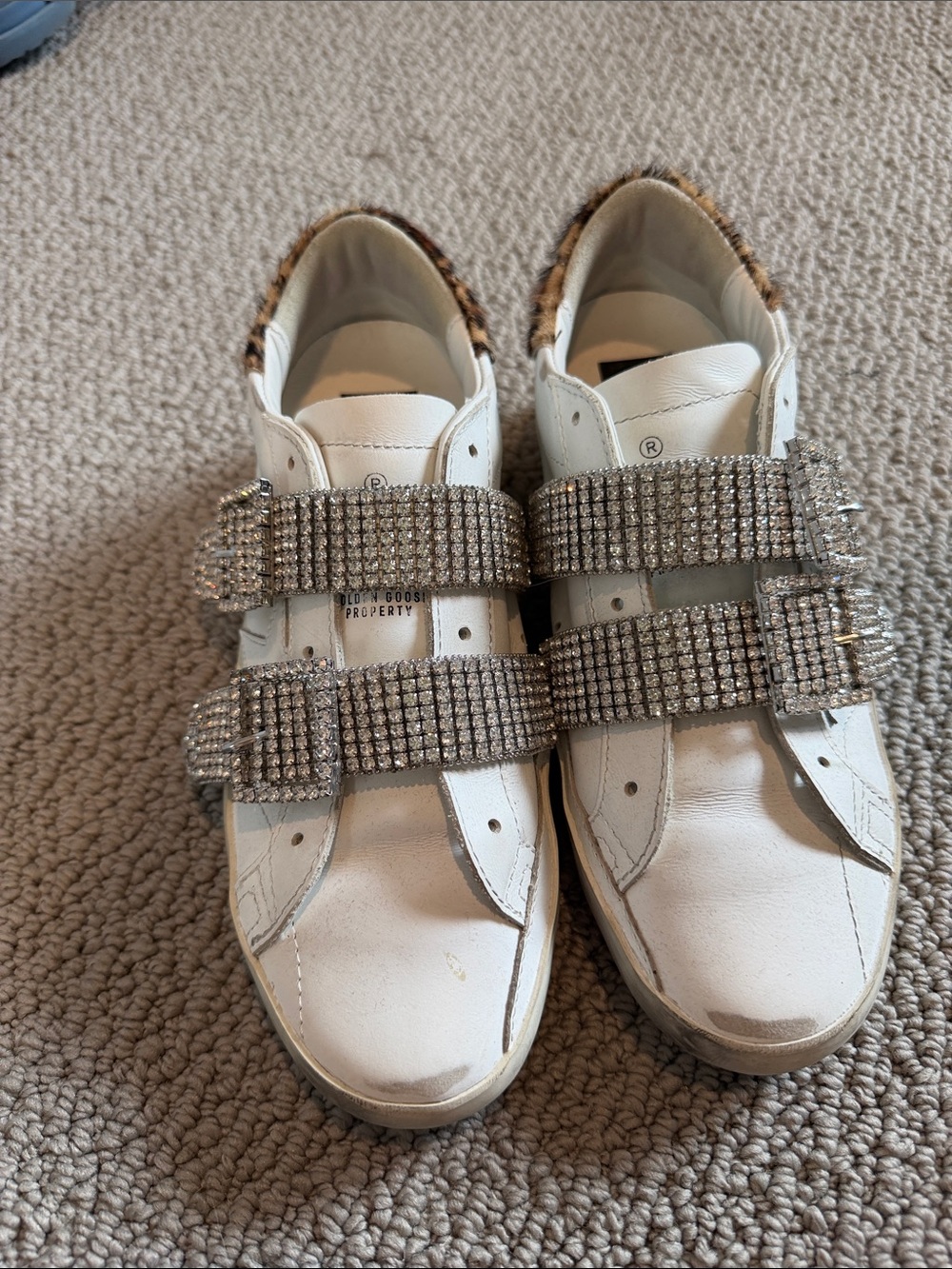 Golden goose White Swarovski Rhinestone old school Sneakers